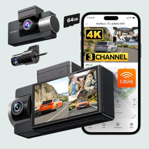 WOLFBOX i17 4K 3 Channel Dash Cam