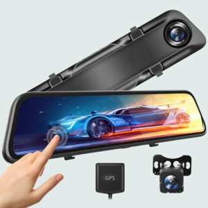 Vantop H612T Front & Rear View Dual Dash Camera, IPS Touch Screen, Voice Control