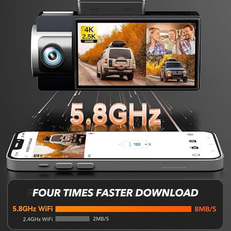 WOLFBOX i17 4K 3 Channel Dash Cam - Image 2