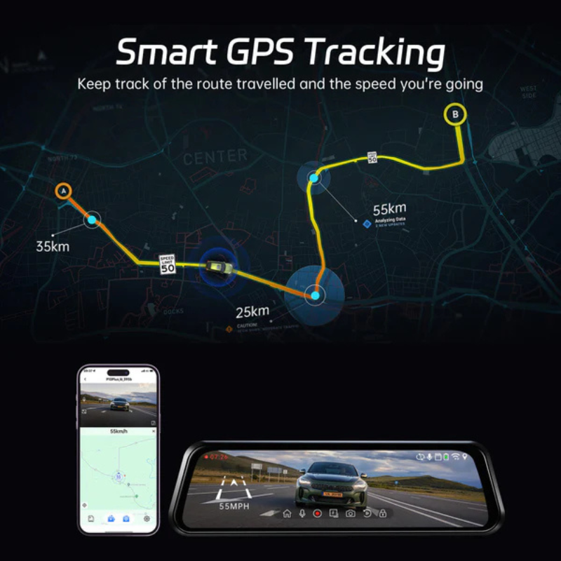 Pelsee P10 Plus Mirror Dash Cam - Image 4