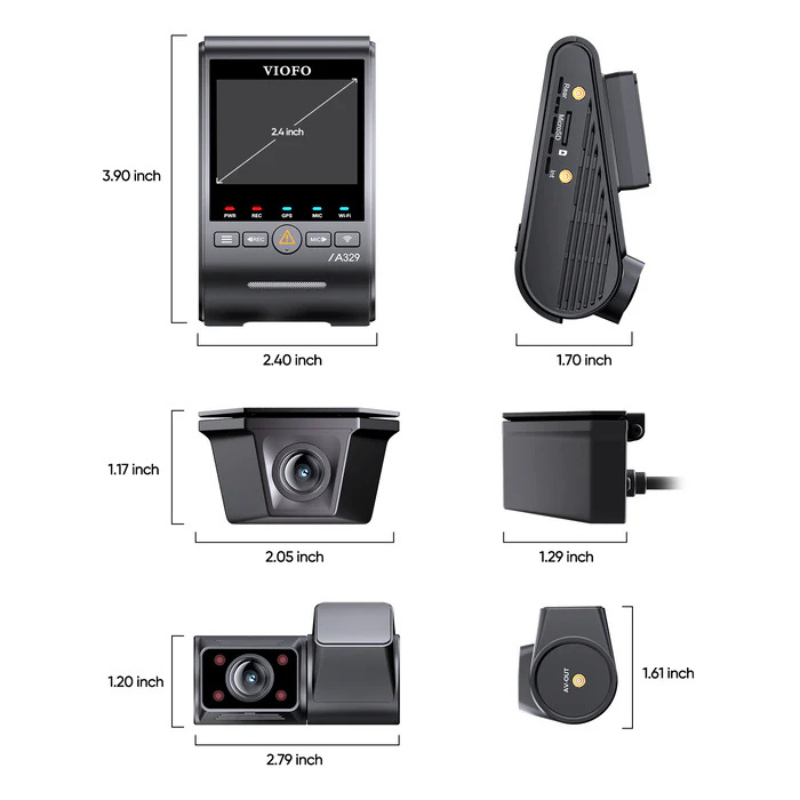 VIOFO A329SW 3CH 4K 30FPS Front+2K Waterproof Rear+2K - Image 4