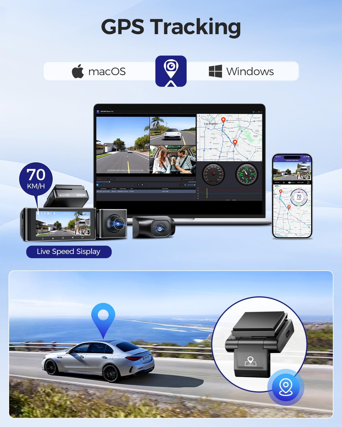 AZDome M5503‑Channel 4K Dash Cam - Image 6