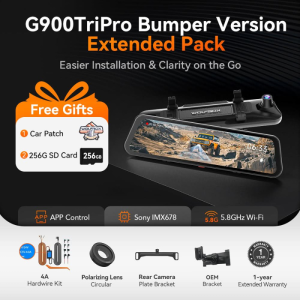 WOLFBOX G900 TriPro Bumper Version 3 Channel Rearview Mirror