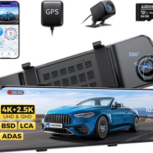 AZDome PG17 Max 4K Dual-Channel Mirror Dash Cam
