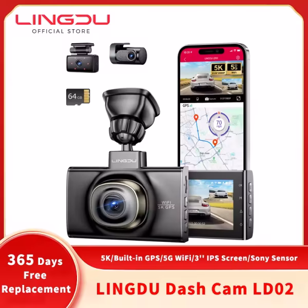 LINGDU LD02 3-Channel Display Dash Camera - Image 8