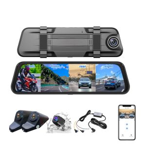 TESLA style 4-channel Dash Camera 10" Touch Screen 2k + 1080p (3x)